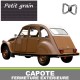 Capote 2CV Citroen en vinyle, fermeture extérieure