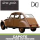 Capote 2CV Citroen en vinyle origine avec fermeture extérieure