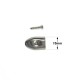 Embout cache-clous en acier chromé - 15mm