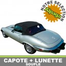 Capote auto Jaguar Type E V12 cabriolet en Alpaga SF avec lunette arri&egrave;re en PVC