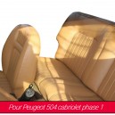 Garnitures de sièges avant et arrière pour Peugeot 504 cabriolet phase 1