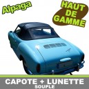 Capote auto Karmann Ghia cabriolet en Alpaga SF avec lunette arri&egrave;re en PVC