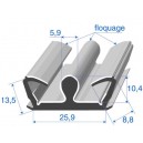Coulisse double feutr&eacute;e