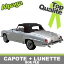 Capote auto Mercedes 190 SL cabriolet type W121 en Alpaga Sonnenland, lunette PVC