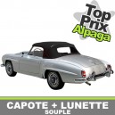 Capote auto Mercedes 190 SL cabriolet type W121 en Alpaga Sonnenland, lunette PVC
