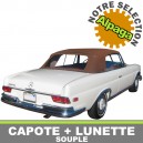 Capote auto Mercedes 220 SEb cabriolet type W111 en Alpaga Sonnenland, lunette PVC