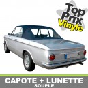 Capotes auto BMW 1600/2002 cabriolet en vinyle sur toile coton avec lunette arriere en PVC