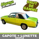 Capote auto BMW 1600/2002 cabriolet en Alpaga Sonnenland avec lunette arriere en PVC