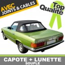 Capote auto Mercedes 380 SL cabriolet type R107 en Alpaga Sonnenland, lunette PVC