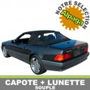 Capote auto Mercedes 320 SL cabriolet type R129 en Alpaga Sonnenland, lunette PVC