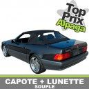 Capote auto Mercedes 600 SL cabriolet type R129 en Alpaga Twillfast II, lunette PVC