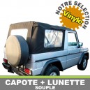 Capote auto Mercedes Classe G cabriolet en Vinyle, lunettes PVC