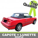 Capote auto Mercury Capri cabriolet en vinyle avec lunette arriere en PVC
