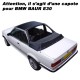 Capote auto BMW Baur E30 cabriolet en Alpaga Twillfast avec lunette arriere en PVC