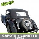 Capote auto MG TF cabriolet en Alpaga avec lunette arriere en PVC