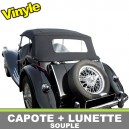 Capote auto MG TF cabriolet en Vinyle avec lunette arriere en PVC