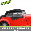 Vitres lat&eacute;rales pour MG TF cabriolet en Alpaga
