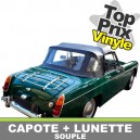 Capote auto MG Midget MK1 cabriolet en Vinyle avec lunette arriere en PVC