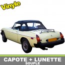 Capote auto MG Midget MK3 cabriolet en Vinyle avec lunette arriere en PVC