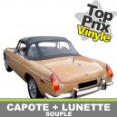 Capote auto MGB / MGC cabriolet en Vinyle avec lunette arriere en PVC