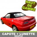 Capote auto Rover MG F cabriolet en Alpaga Stayfast avec lunette arri&egrave;re en PVC