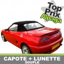Capote auto Rover MG F cabriolet en Alpaga Stayfast avec lunette arri&egrave;re en PVC