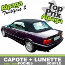 Capotes auto Bmw E36 cabriolet en Alpaga Twillfast II avec lunette arriere en PVC sans poches laterales