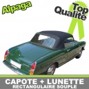 Capote auto Peugeot 404 cabriolet en Alpaga Sonnenland avec lunette arri&egrave;re rectangulaire