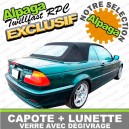 Capotes auto Bmw E46 cabriolet en Alpaga Twillfast avec lunette arriere en verre avec d&eacute;givrage