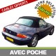Capotes auto Bmw Z3 cabriolet en Alpaga Twillfast avec lunette PVC et poches laterales