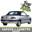 Capote auto Peugeot 306 cabriolet en Alpaga Stayfast II avec lunette arri&egrave;re en PVC