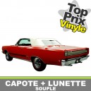 Capote auto Plymouth GTX cabriolet en vinyle avec lunette arriere en PVC