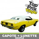 Capote auto Plymouth Barracuda cabriolet en vinyle avec lunette arriere en PVC