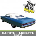 Capote auto Plymouth Sport Fury cabriolet en vinyle avec lunette arriere en PVC