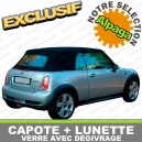 Capotes auto Bmw Mini Cooper cabriolet en Alpaga Twillfast II avec lunette verre d&eacute;givrante
