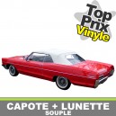 Capote auto Pontiac Bonneville cabriolet en vinyle avec lunette arriere en PVC