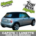 Capotes auto Bmw Mini Cooper cabriolet en Alpaga Twillfast RPC avec lunette verre d&eacute;givrante