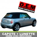 Capotes auto OEM Bmw Mini Cooper cabriolet en Alpaga Twillfast avec lunette verre d&eacute;givrante