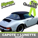 Capote auto Porsche 911 SC/Carrera cabriolet en Alpaga Sonnenland avec lunette arri&egrave;re en PVC
