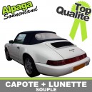 Capote auto Porsche 911 SC/Carrera cabriolet en Alpaga Sonnenland avec lunette arri&egrave;re en PVC