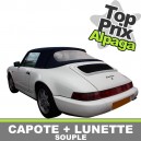 Capote auto Porsche 911 SC/Carrera cabriolet en Alpaga Twillfast avec lunette arri&egrave;re en PVC