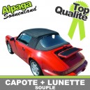 Capote auto Porsche 930 cabriolet en Alpaga Sonnenland avec lunette arri&egrave;re en PVC