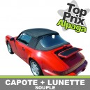 Capote auto Porsche 911 SC/Carrera cabriolet en Alpaga Twillfast avec lunette arri&egrave;re en PVC
