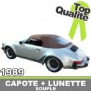 Capote auto Porsche Speedster cabriolet en Alpaga Sonnenland avec lunette arri&egrave;re en PVC