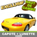Capote auto Porsche Boxster cabriolet (type 986) en Alpaga Sonnenland A5S avec lunette arri&egrave;re en Verre