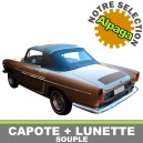 Capote auto Renault Floride cabriolet en Alpaga avec lunette arri&egrave;re en PVC