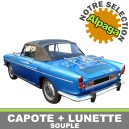 Capote auto Renault Caravelle S cabriolet en Alpaga avec lunette arri&egrave;re en PVC