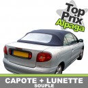 Capote auto Renault Megane cabriolet en Alpaga Twillfast II avec lunette arri&egrave;re en PVC