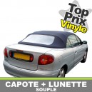 Capote auto Renault Megane cabriolet en Vinyle aspect Alpaga Twillfast avec lunette arri&egrave;re en PVC