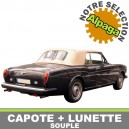 Capote auto Rolls Royce Silver Shadow cabriolet en Alpaga Sonnenland avec lunette arri&egrave;re en PVC